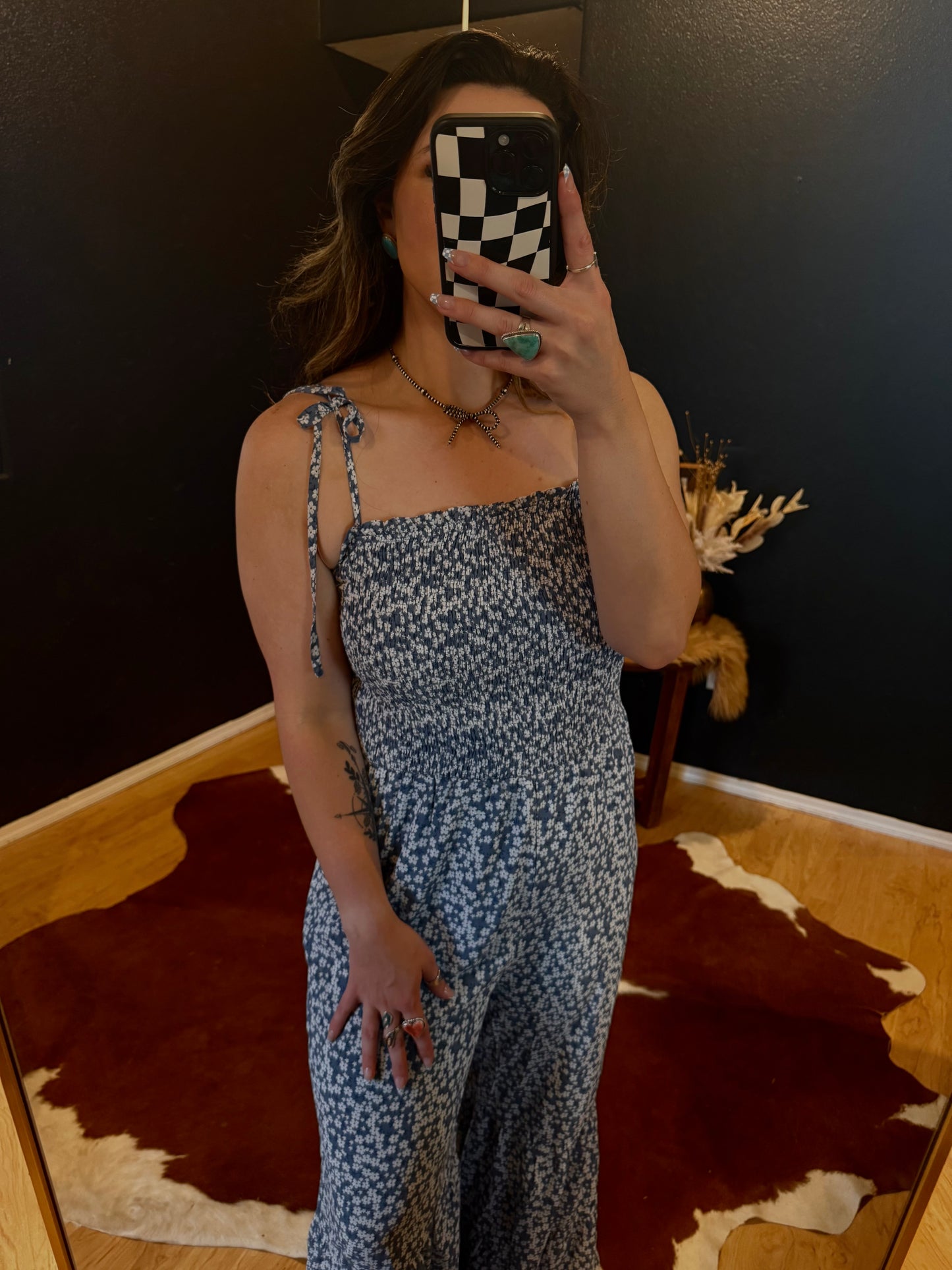 Bloomin in Blue Wide Leg Jumpsuit