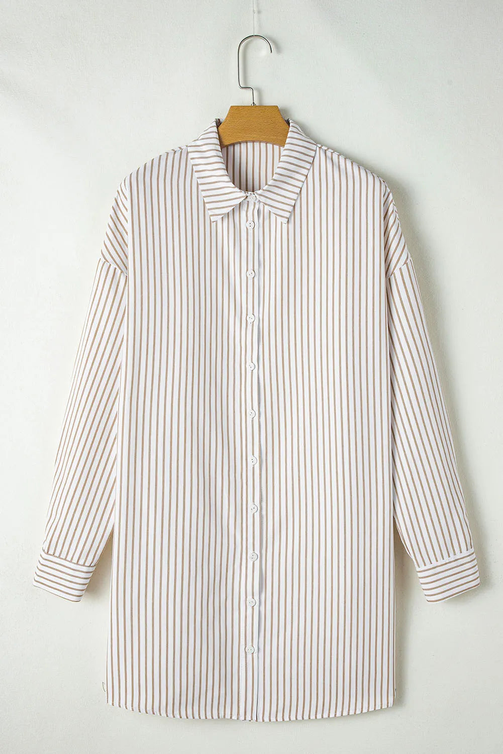 Sierra Striped Button Up Mini Shirt Dress