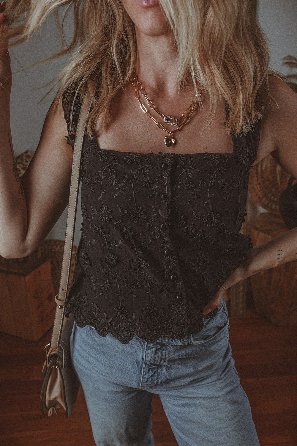 Embroidered Tank