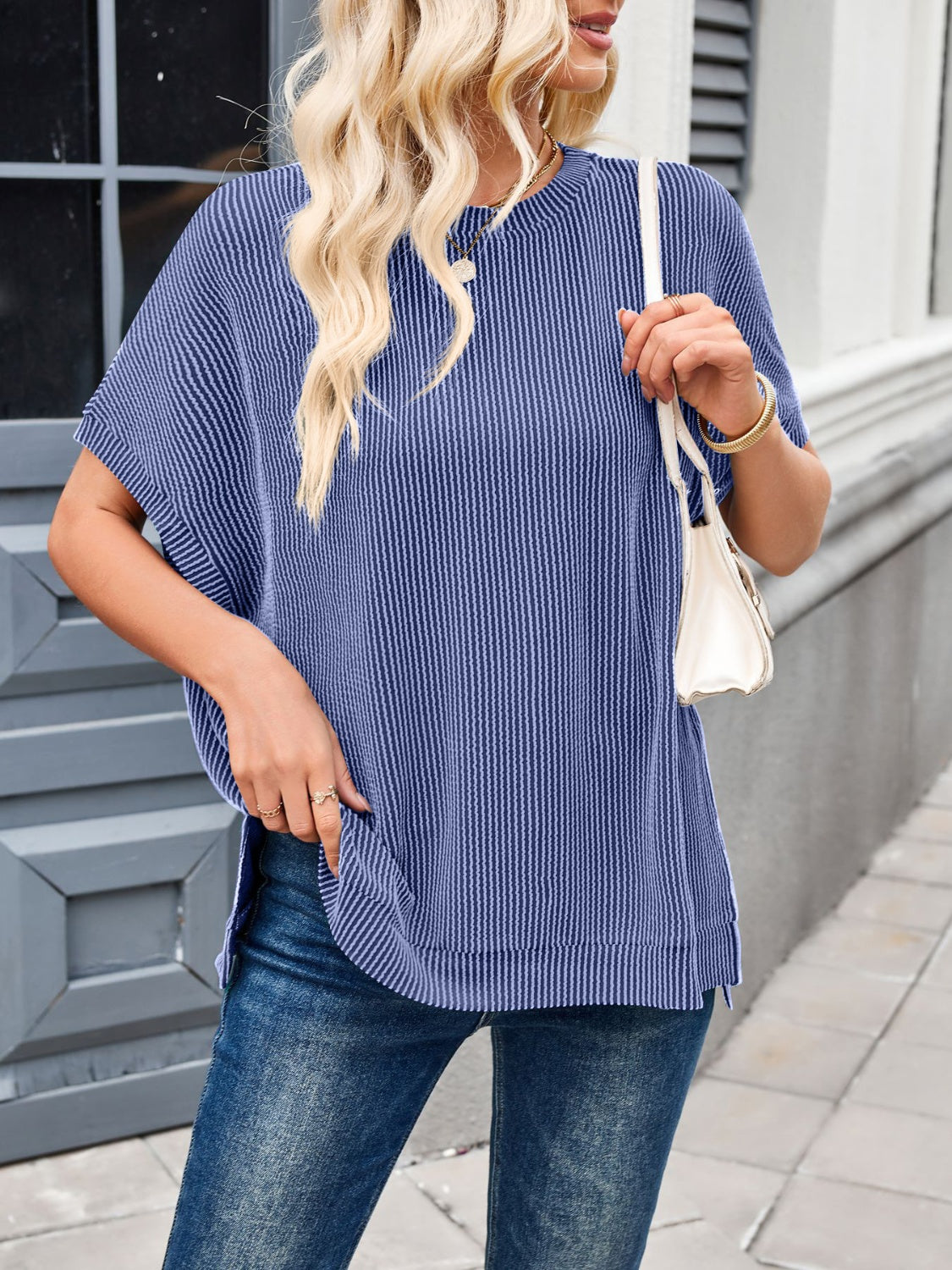 Oversized Round Neck Top