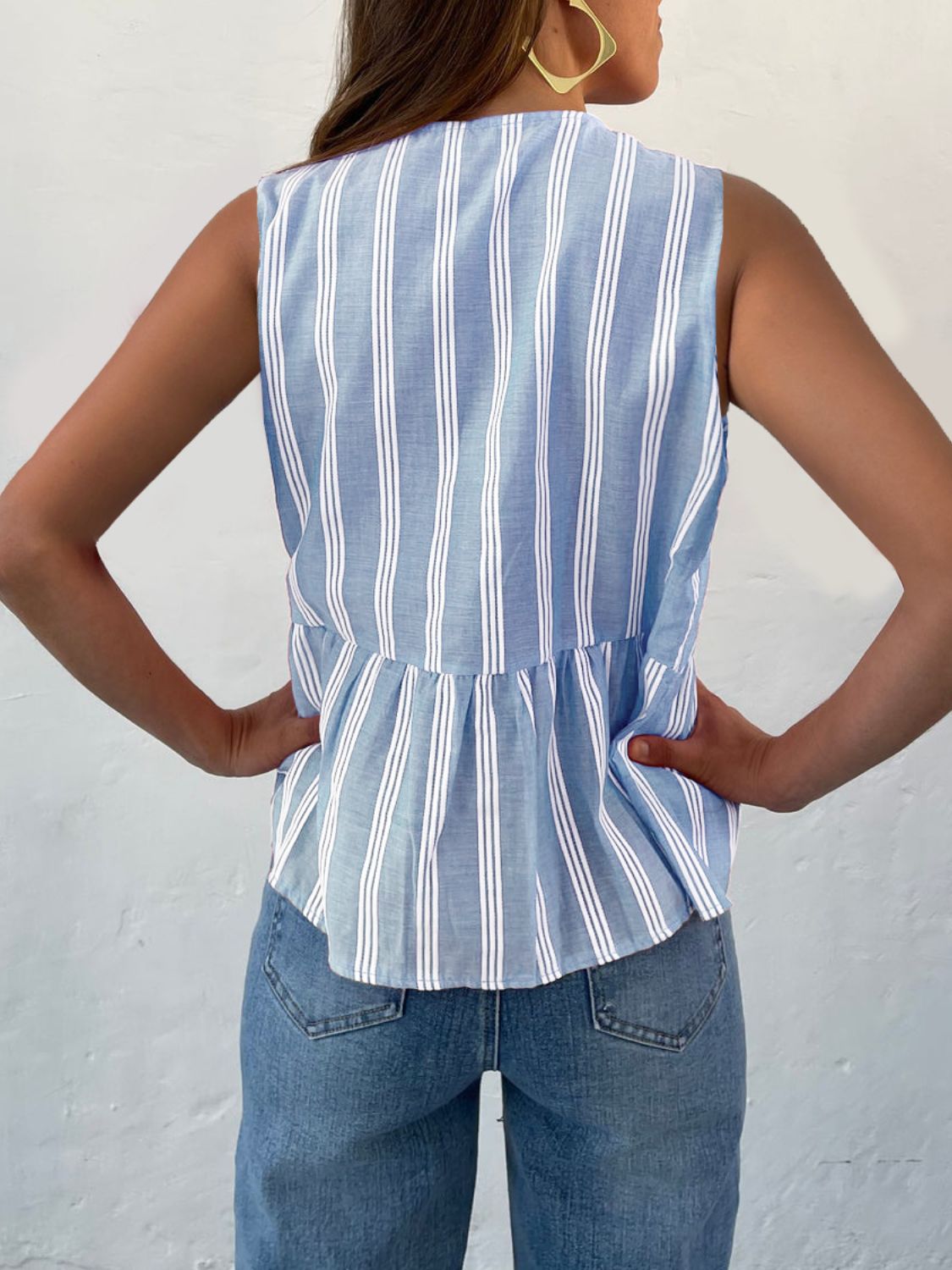 Striped and Tied Tank