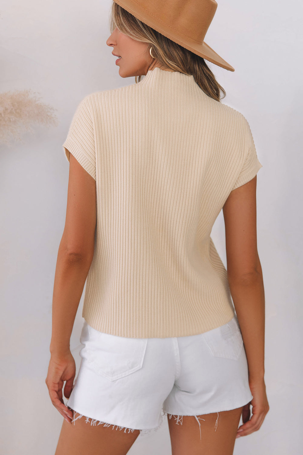 Cream Patch Pocket Sweater