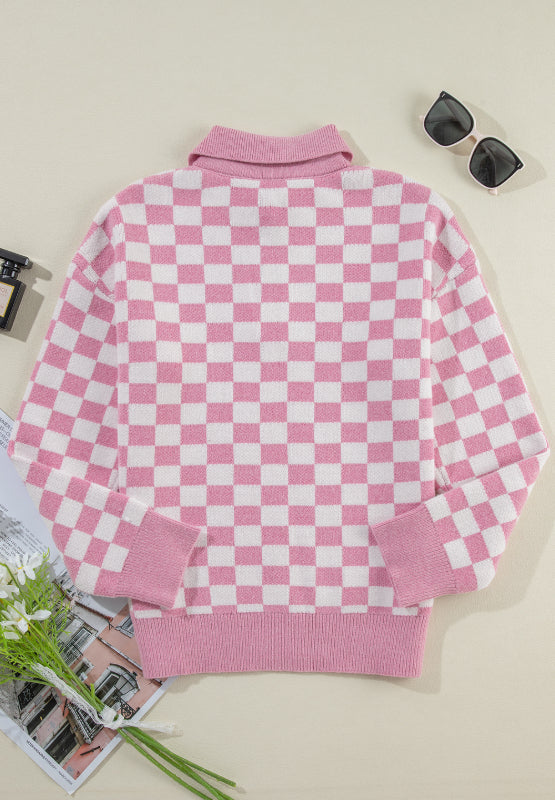 Checkered Bloom Sweater