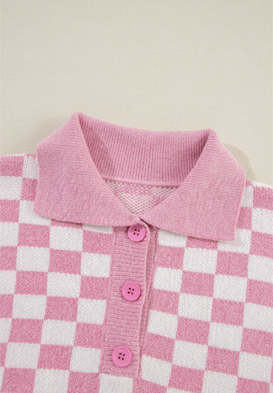 Checkered Bloom Sweater