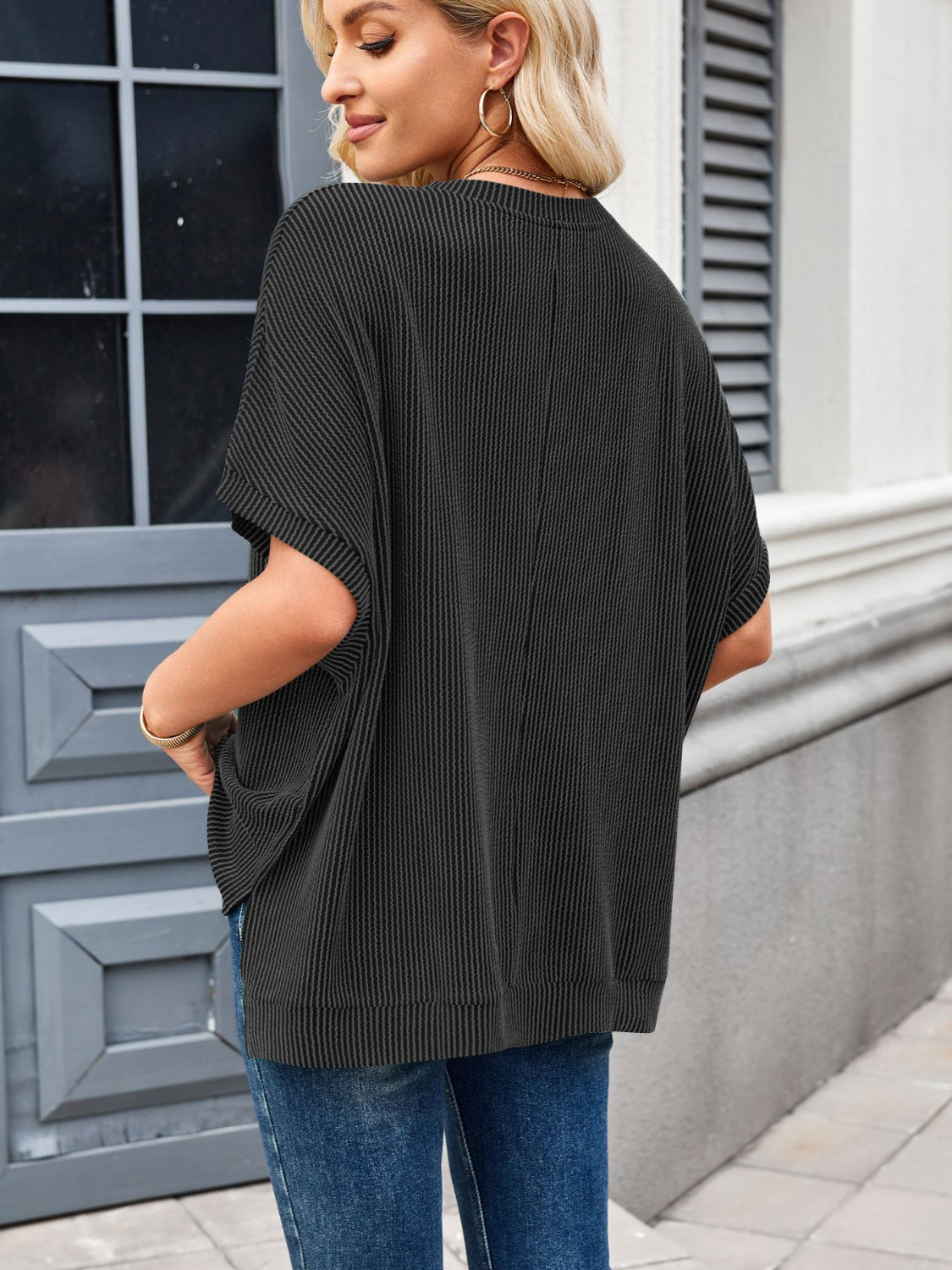 Oversized Round Neck Top