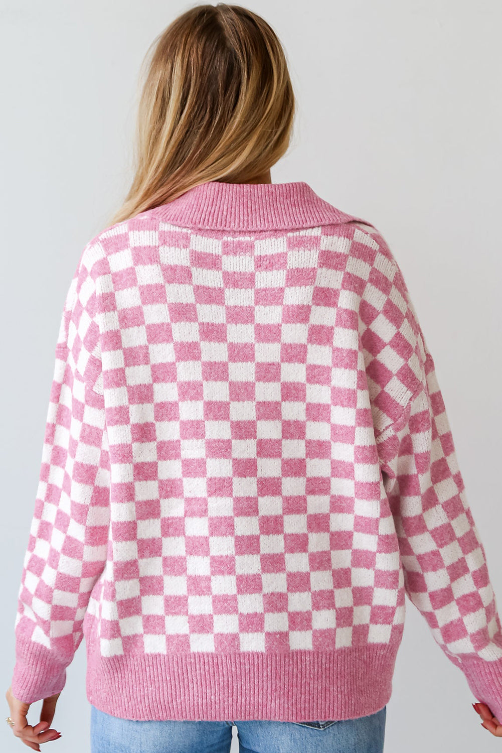 Checkered Bloom Sweater