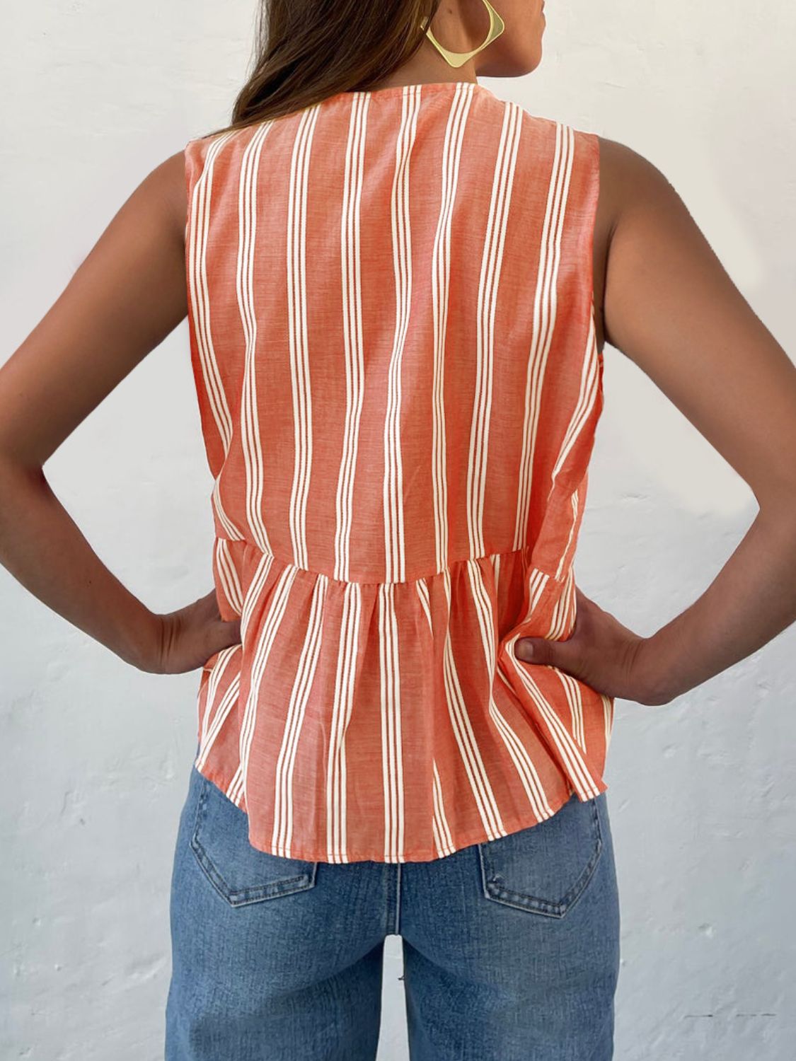 Striped and Tied Tank