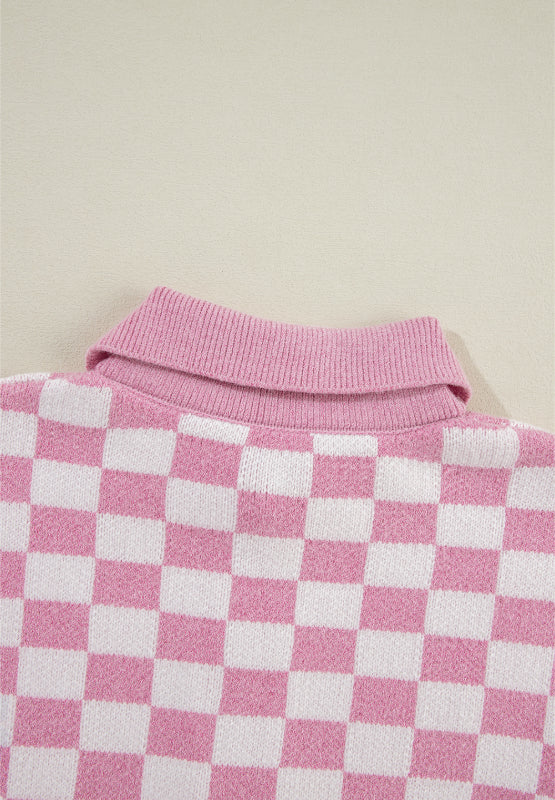 Checkered Bloom Sweater