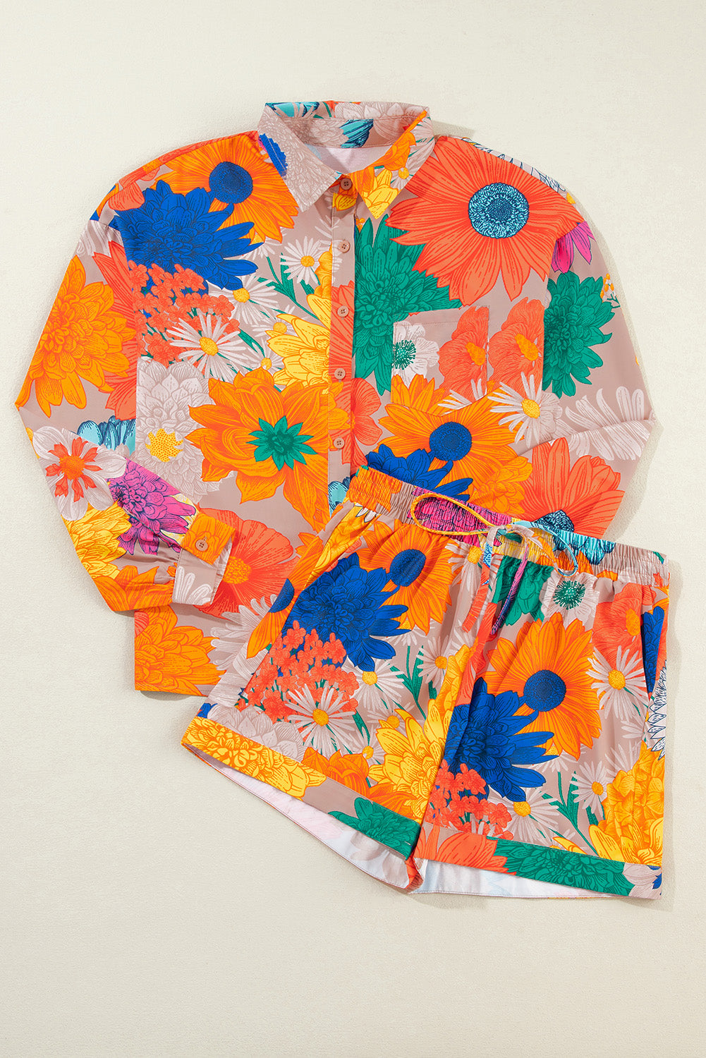 Blooming Long Sleeve and Short Set