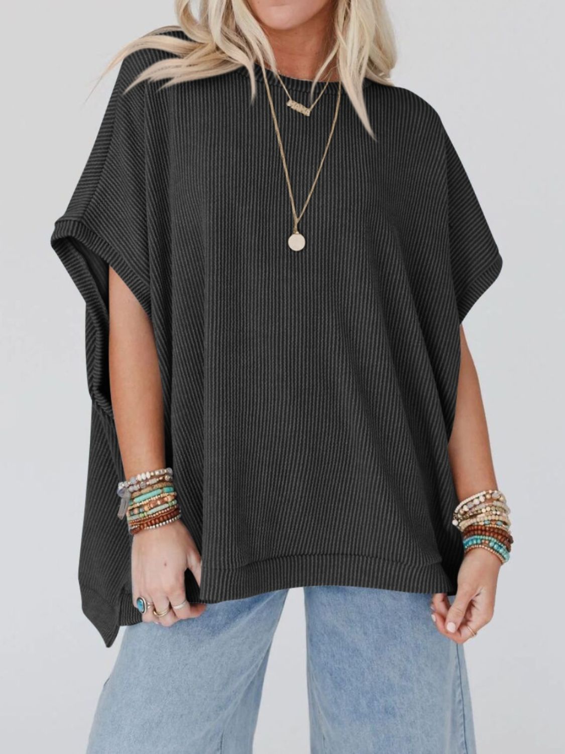 Oversized Round Neck Top