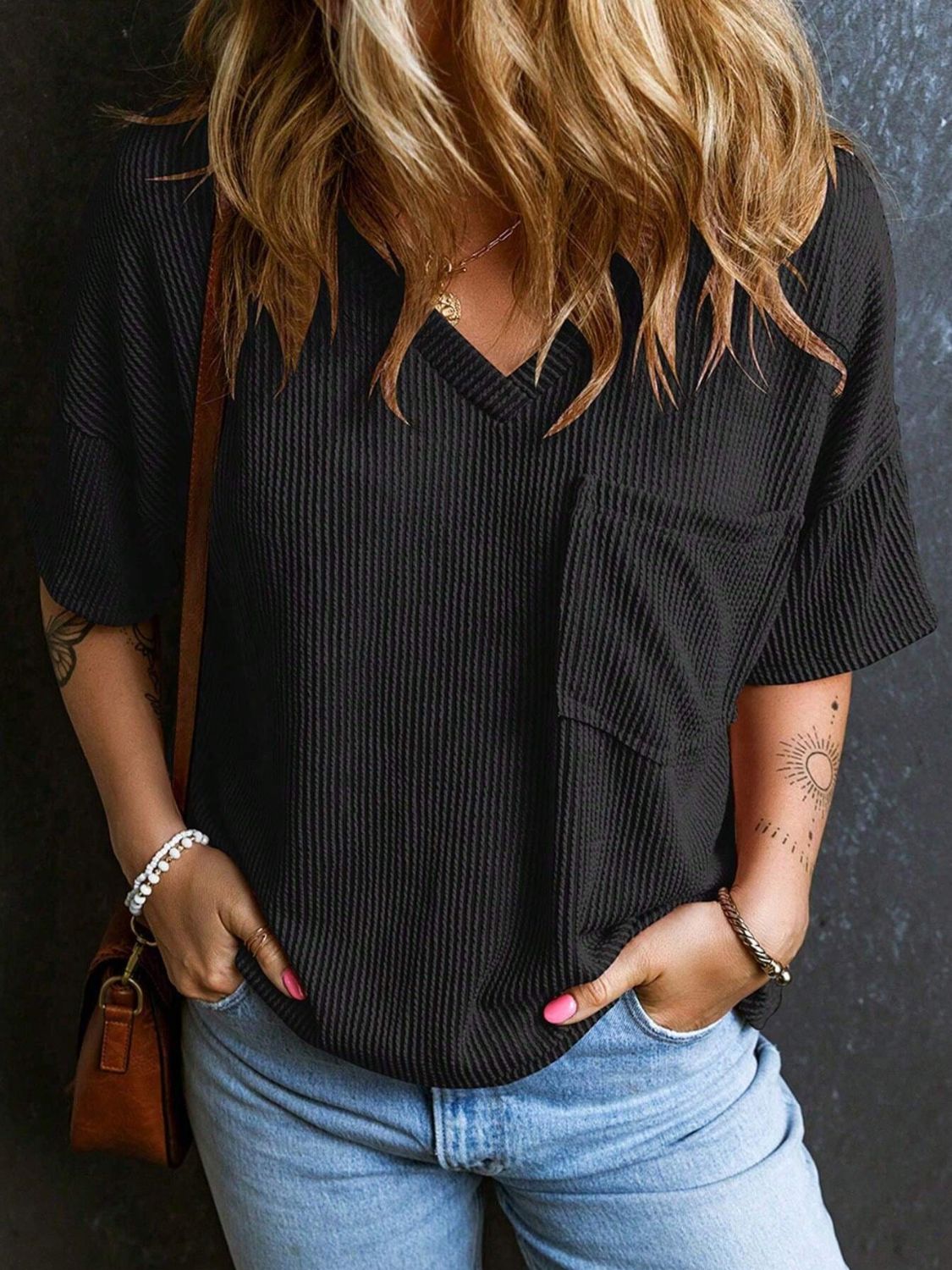 Textured Cozy Tee