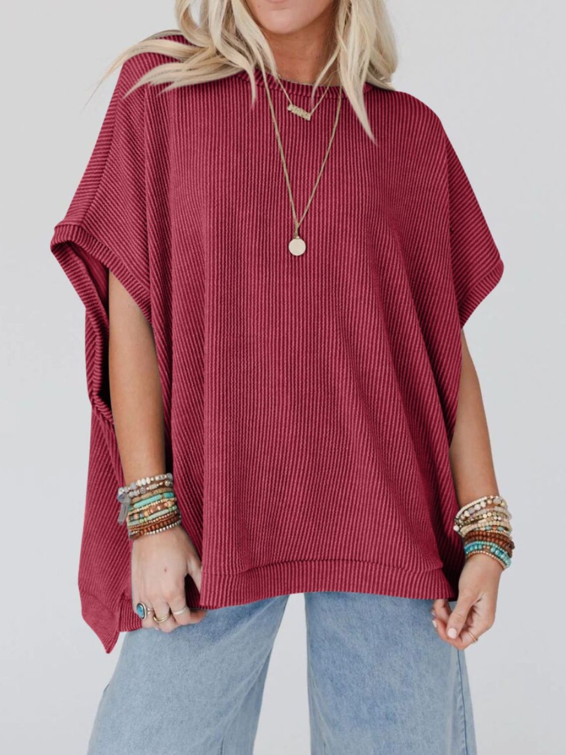 Oversized Round Neck Top